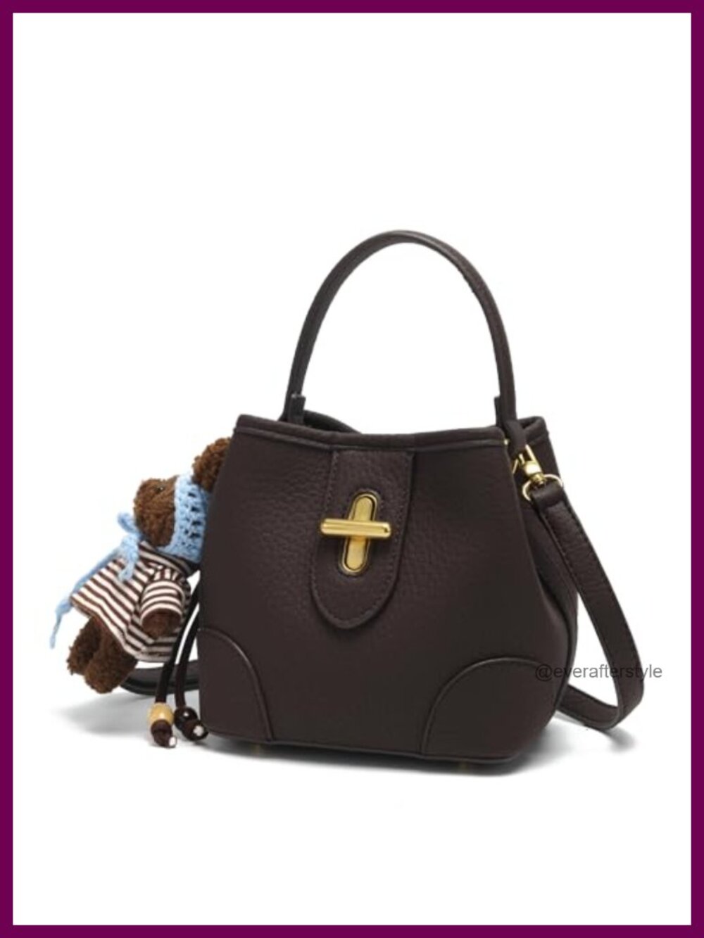 Mini Top Handle Satchel Crossbody Bag PU Leather Adjustable Strap
